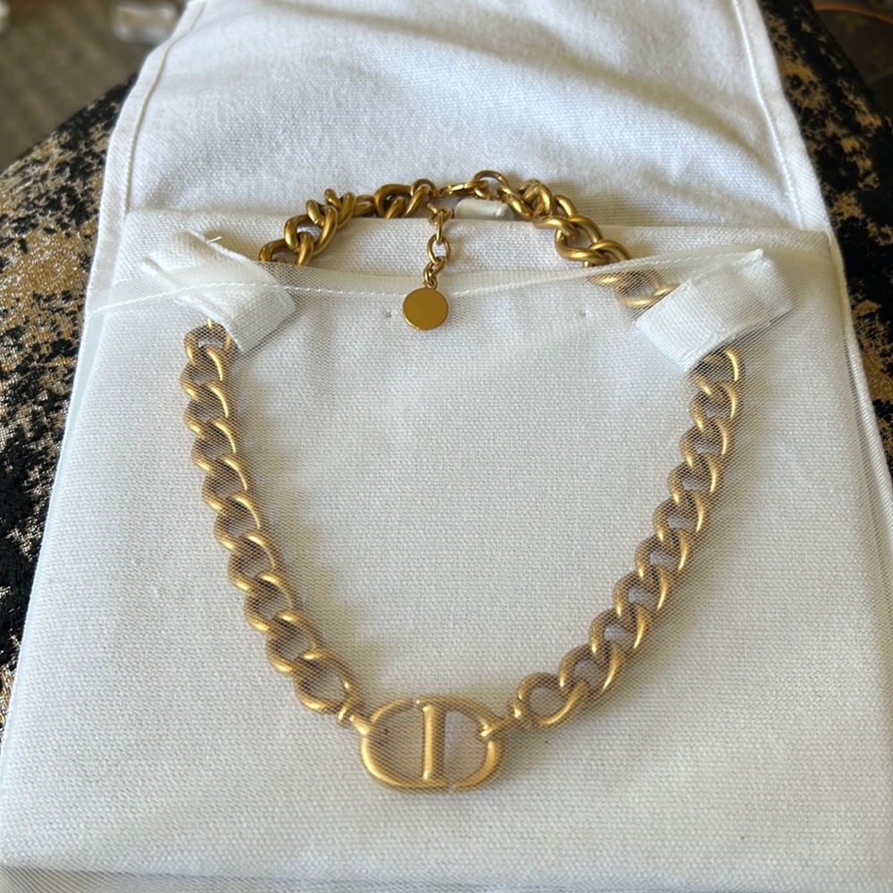 Christian Dior gold necklace